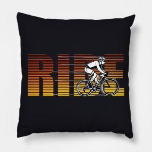 Racing bike vintage cyclist saying Pillow