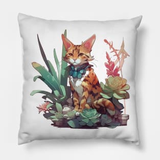 Cute Bengal cat Pillow