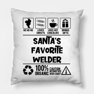 Santa's Favorite Welder Santa Claus Pillow