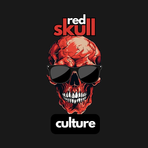 Red Skull Culture, Festival t-shirt, Unisex t-shirt, tees, men's t-shirt, women's t-shirt, summer t-shirt, trendy t-shirt, sunglasses by Clinsh Online 