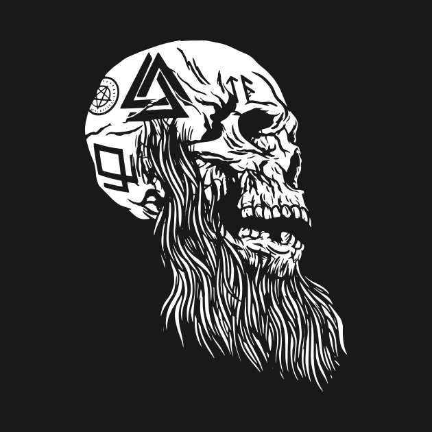 Viking Skull - Side View by LAPublicTees