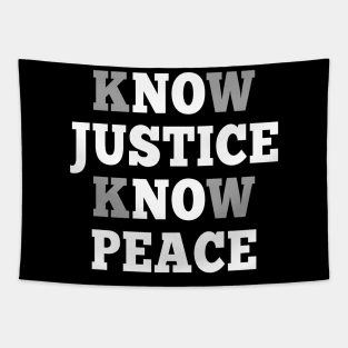 No Justice No Peace Know Justice Know Peace Tapestry