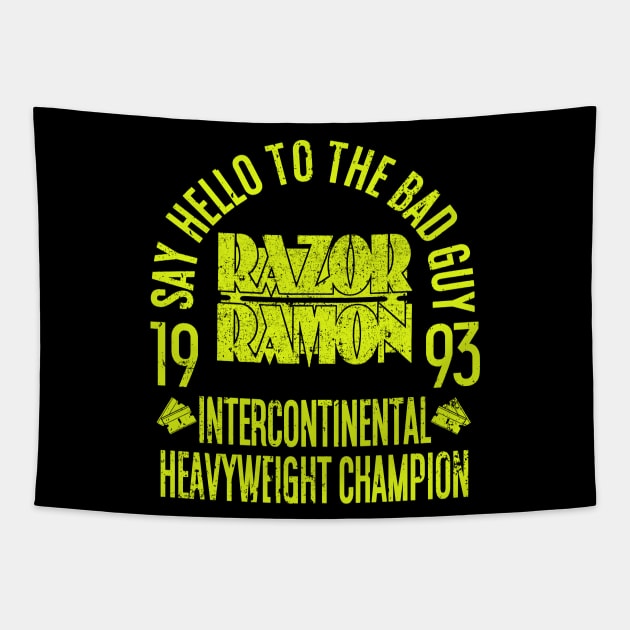 Intercontinental Champion Razor Ramon Tapestry by Meat Beat