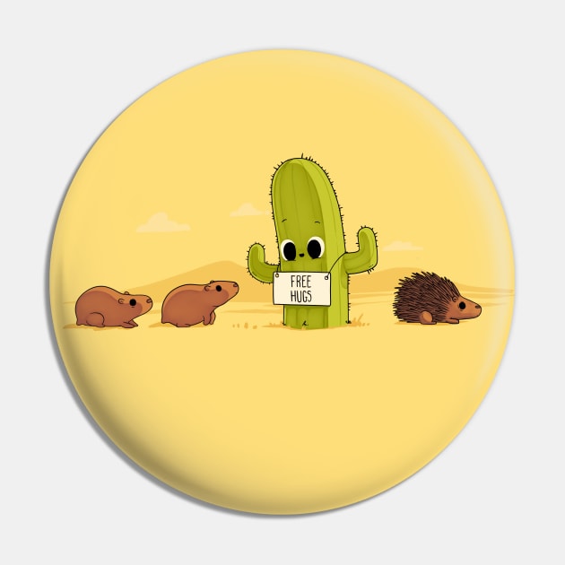 Cactus Hugs Pin by Naolito