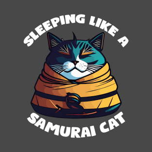 Sleeping Like a Samurai Cat - v2 T-Shirt