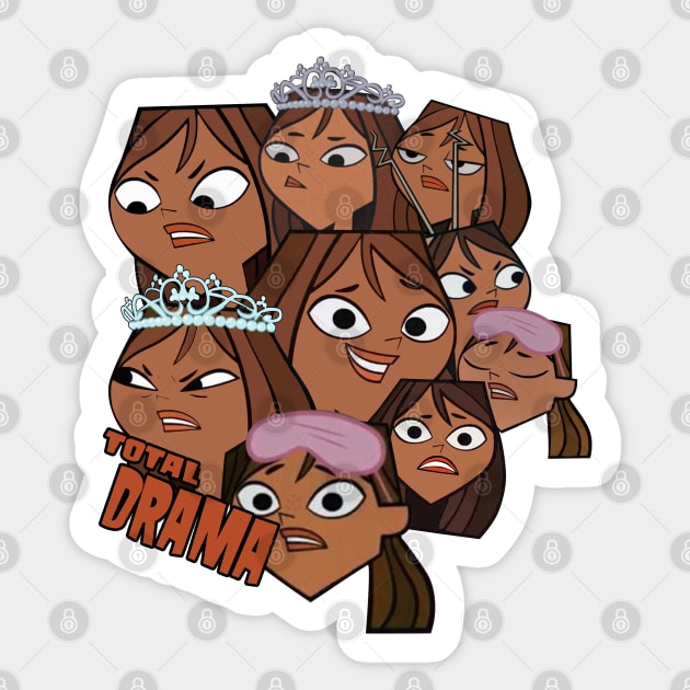 total drama - Total Drama Island Courtney Zoey Gwen J - Sticker