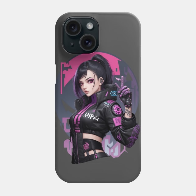 cyber girl Phone Case by Bojes store