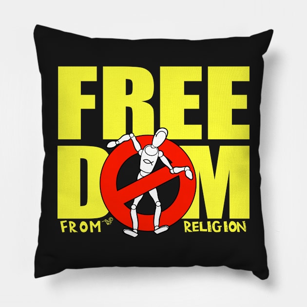 Freedom from Religion by Tai's Tees Pillow by TaizTeez