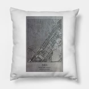 Dubai, UAE, city map Pillow