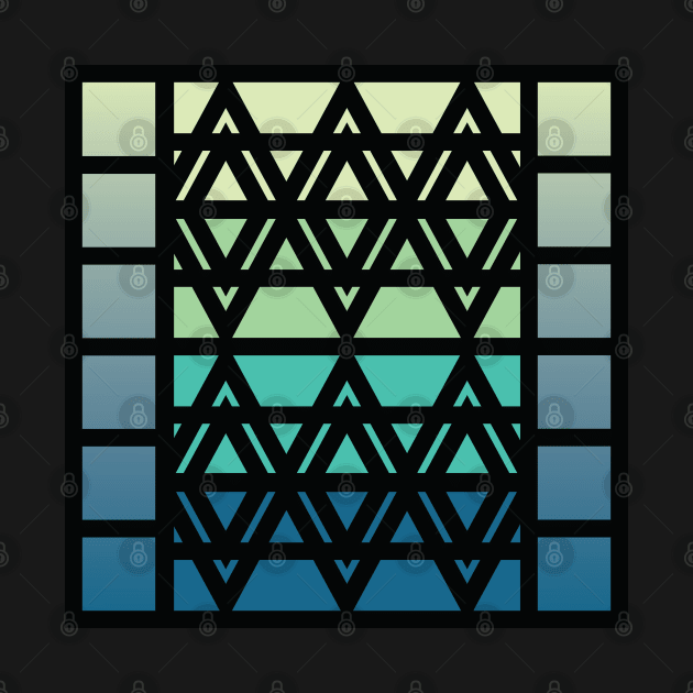 “Dimensional Crystal” - V.3 Blue/Green - (Geometric Art) (Dimensions) - Doc Labs by Doc Labs