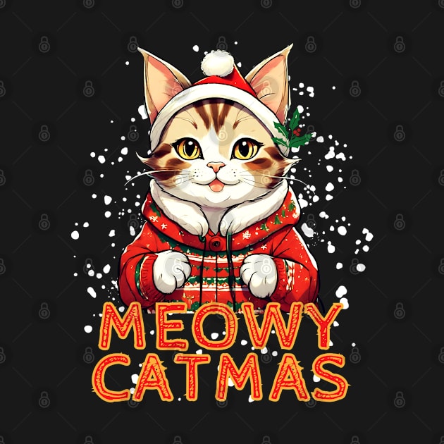 Cute cat in a Christmas Sweater. by Gone Retrograde