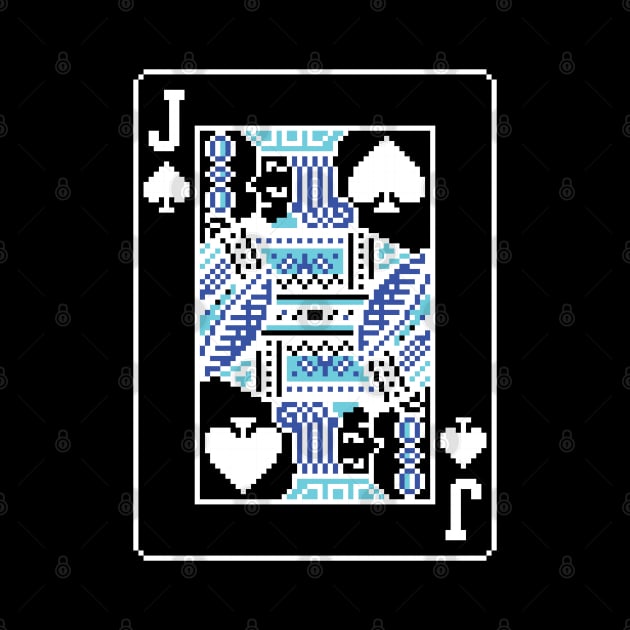 Jack of Spades Pixel Art Bright Negative Mode by inotyler