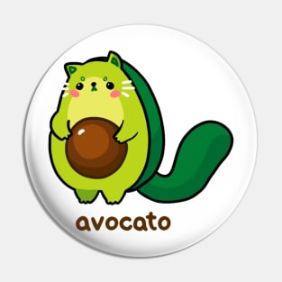 Cat Avacado Pin