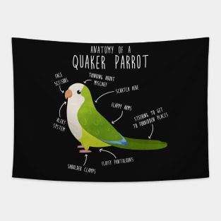 Green Quaker Anatomy Tapestry