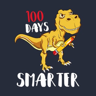 100 days Smarter dinosaur students T-Shirt