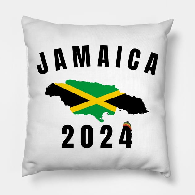 Retro Jamaica Family Vacation 2024 Jamaican Holiday Trip Pillow by GloriaArts⭐⭐⭐⭐⭐