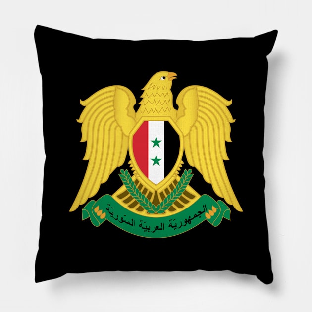 Coat of arms of Syria Pillow by Wickedcartoons