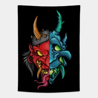 Two-faced demon (without glow) Tapestry