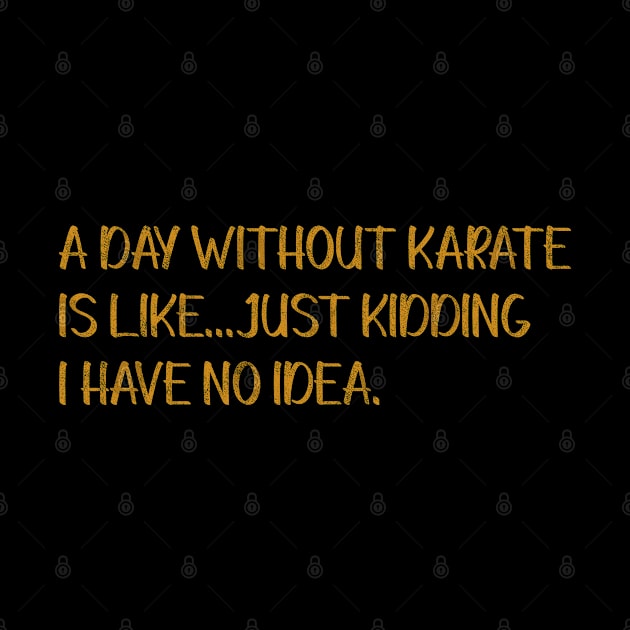 A Day Without Karate Is Like by BlendedArt