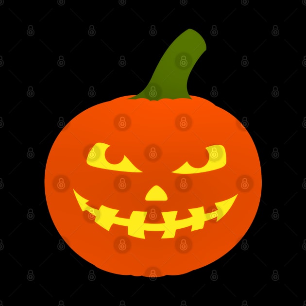 Halloween Funny Scary Smile Pumpkin Face by koolteas