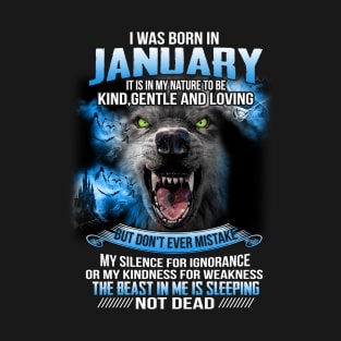 I Was Born In January T-Shirt