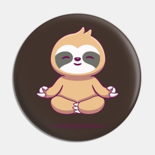 Cute Sloth Yoga Pin