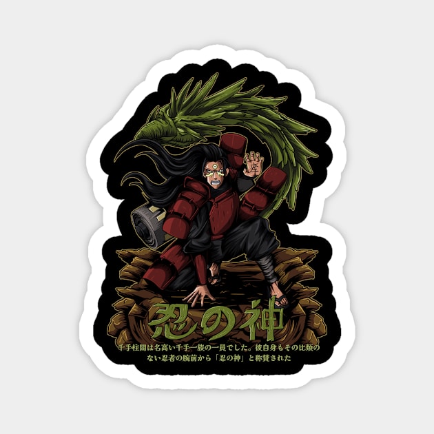 Hashirama Senju The First hokage Anime Tshirt Magnet by Arsyanendra