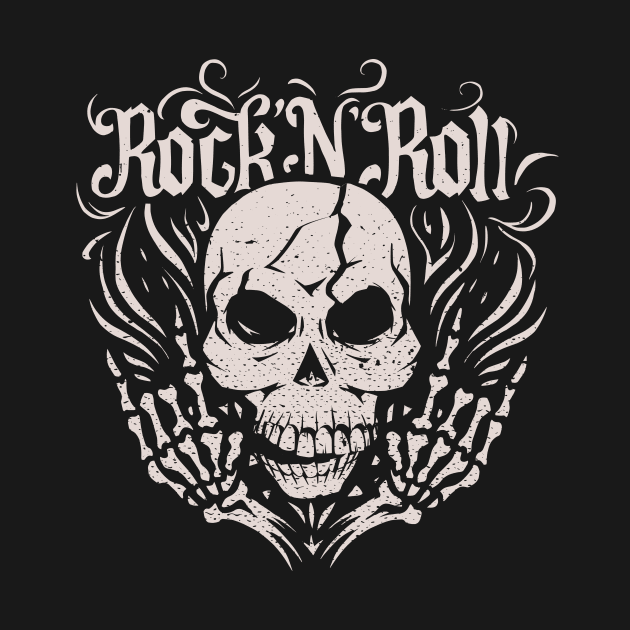 Rock n Roll Skull by SLAG_Creative