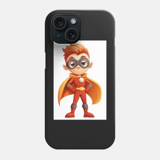 Superhero in Disguise: Boy with Glasses in Red Costume Phone Case