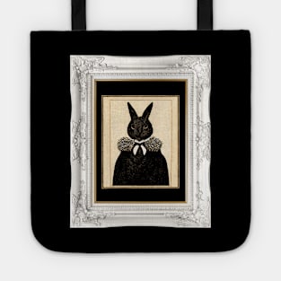 Edward Gorey-inspired Rabbit Portrait Tote