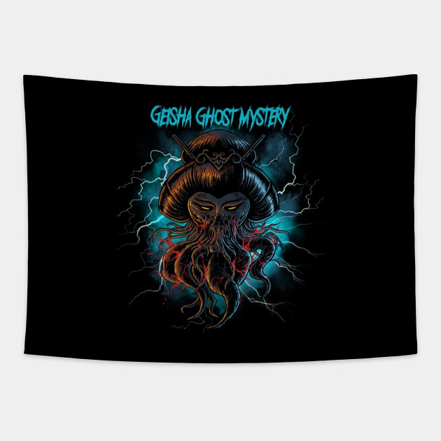 geisha ghost mystery Tapestry by Nihilist_Design