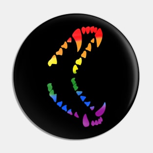 Pride Wolf Teeth: Rainbow Pin