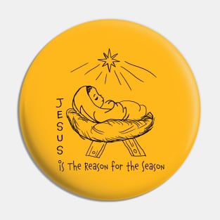 Jesus is the Reason for the Season (for light background) Pin