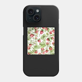 Watercolor strawberry Phone Case