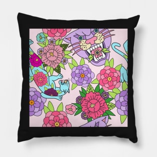 Flower Panther Pillow