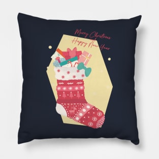 Christmas stockings - Happy Christmas and a happy new year! - Available in stickers, clothing, etc Pillow