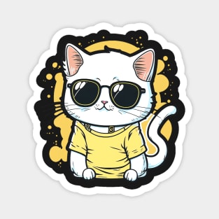 Cat with sunglasses Magnet