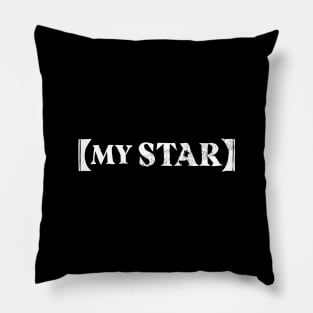My Star White Text Typography from Oshi no Ko Anime Cover Pillow