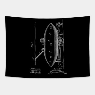 Submarine Vintage Patent Hand Drawing Tapestry