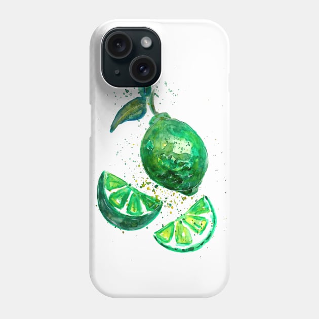 Green Lime Fruits Phone Case by ZeichenbloQ