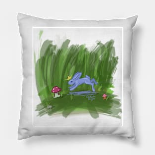 Bunny King w Background Pillow