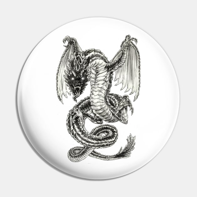 Black Dragon Pin by AyotaIllustration