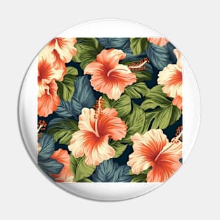 Hibiscus Flowers Pattern 9 Pin