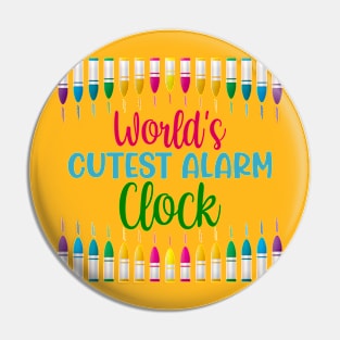 World's Cutest Alarm Clock Pin