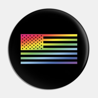 Stars And Stripes / Rainbow Flag (America) Pin
