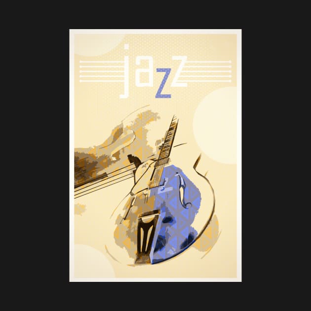 Jazz Art Poster by cinema4design