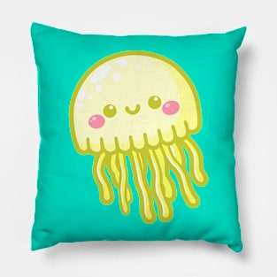 Cute Yellow Jellyfish Pillow