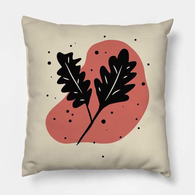 natural pink leaf Pillow by viovi