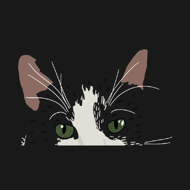 Tuxedo Cat Eyes by quirkyandkind