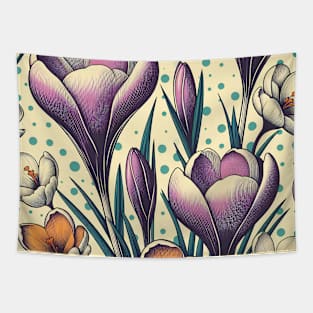 Crocus Flower Tapestry